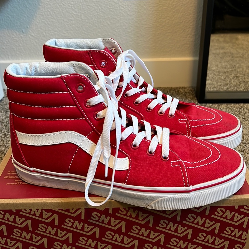 Vans red hightops